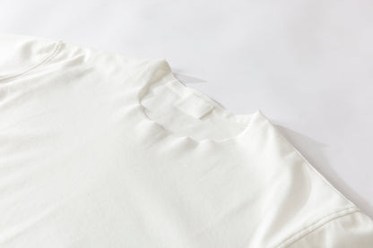 山内 yc55-241 / 強撚フリーカットポンチ・ショートスリーブTシャツ - White