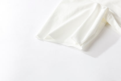 山内 yc55-241 / 強撚フリーカットポンチ・ショートスリーブTシャツ - White