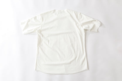 山内 yc55-241 / 強撚フリーカットポンチ・ショートスリーブTシャツ - White