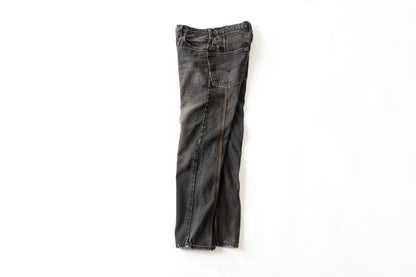 CHANGES CH4083 Remake Denim Pants - BLACK