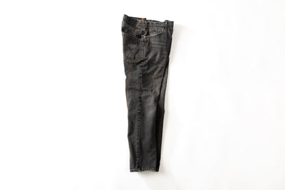 CHANGES CH4083 Remake Denim Pants - BLACK
