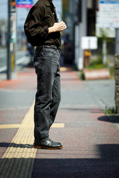 CHANGES CH4083 Remake Denim Pants - BLACK