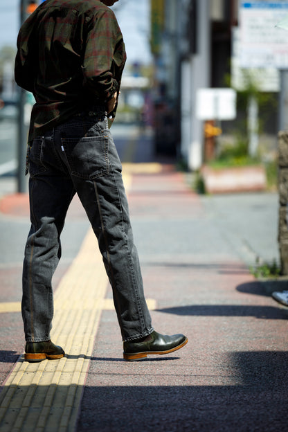 CHANGES CH4083 Remake Denim Pants - BLACK