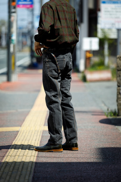 CHANGES CH4083 Remake Denim Pants - BLACK