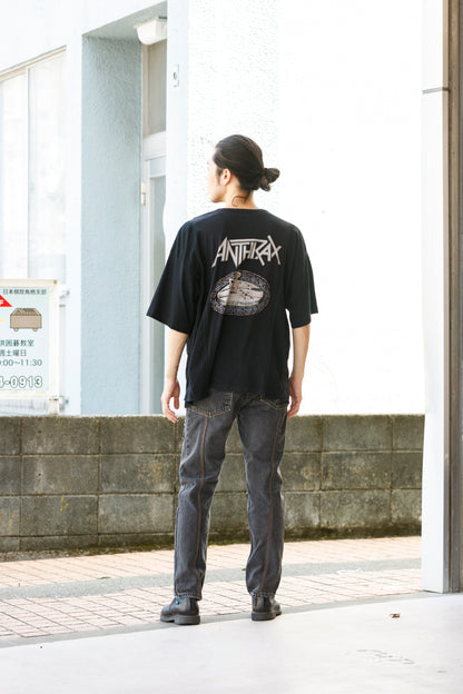 CHANGES CH4083 Remake Denim Pants - BLACK