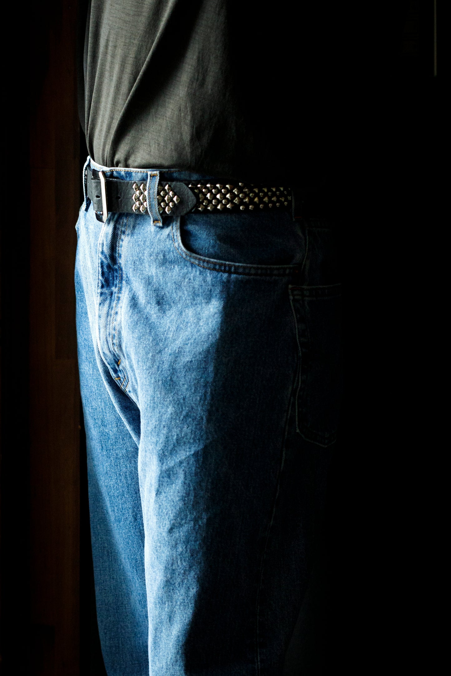 Willow Pants R-012 Studs Belt - Black