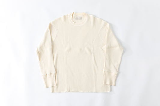 WONDER ROOM WWA-001 "WAFFLE" l/s waffle thermal tee - Ivory