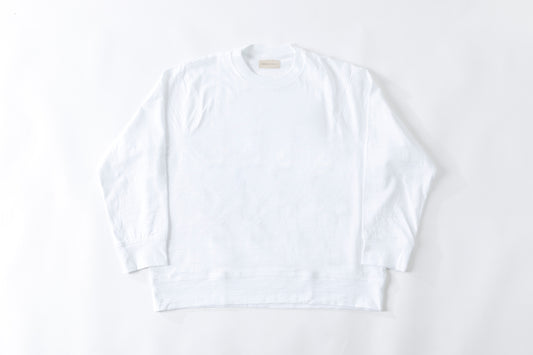 WONDER ROOM WSH-001 "SHADOW" l/s crewneck tee - White