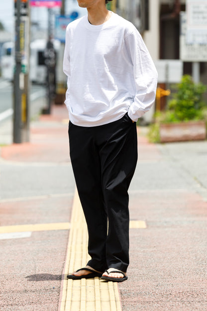 WONDER ROOM WSH-001 "SHADOW" l/s crewneck tee - White