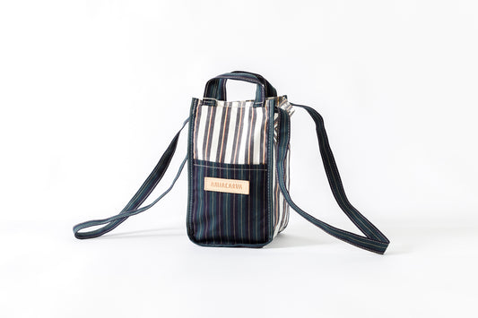 AMIACALVA F129 Eazy bag (S) - STRIPE NAVY