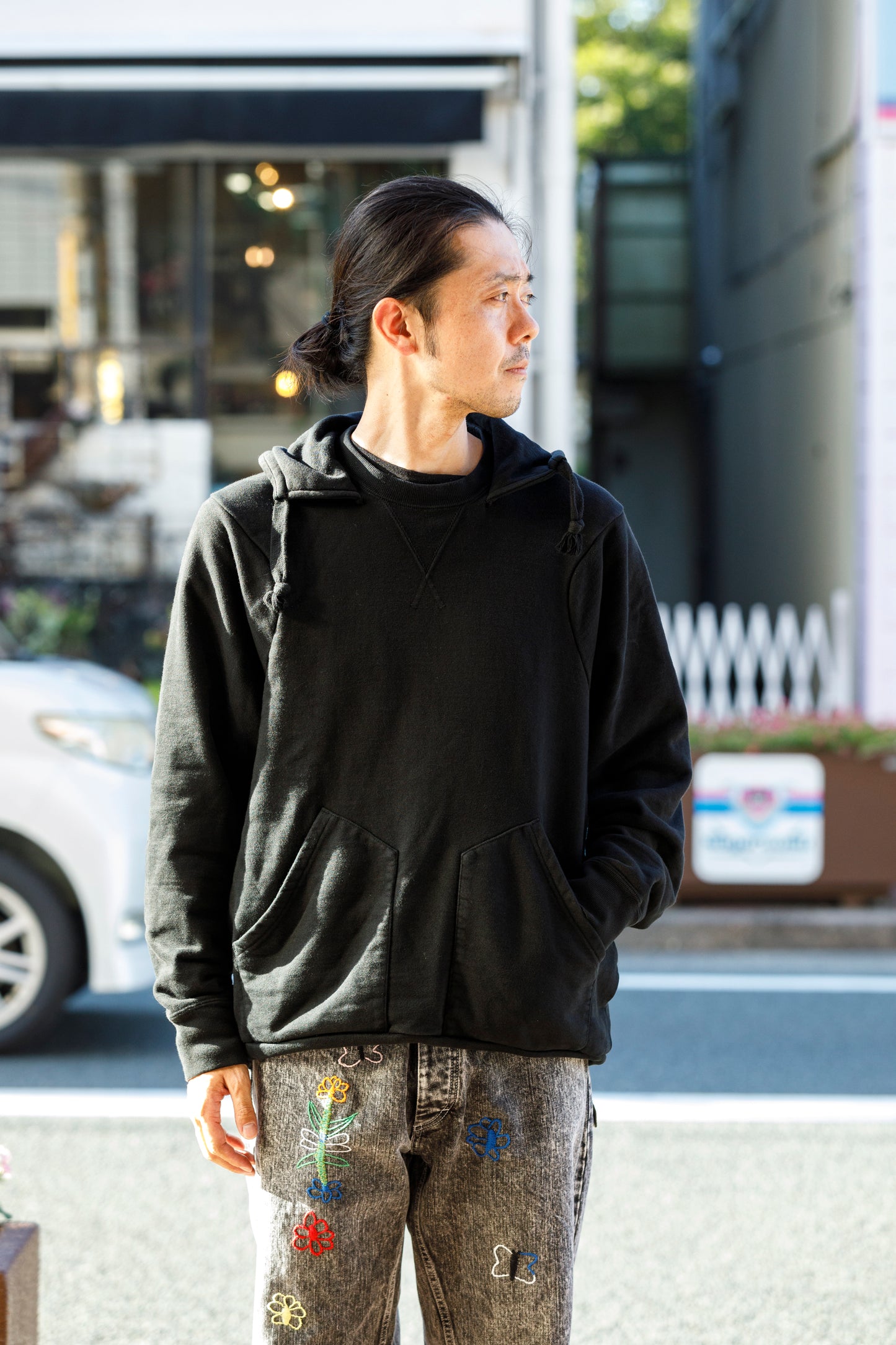 WONDER ROOM WWH-001 "WHALE" Atozuke Hoodie - Black