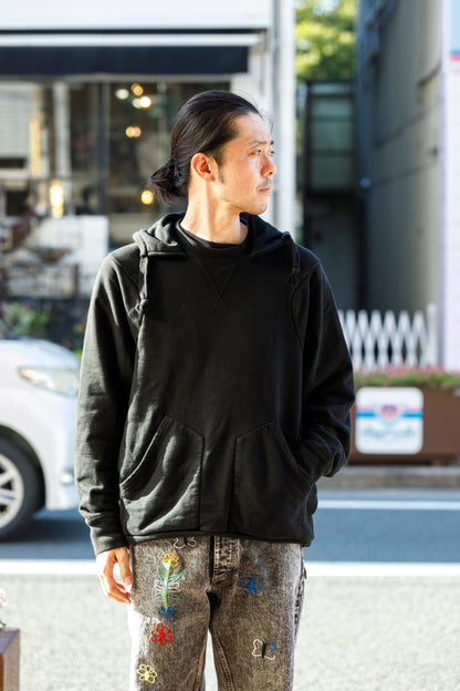WONDER ROOM WWH-001 "WHALE" Atozuke Hoodie - Black