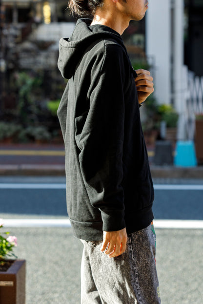 WONDER ROOM WWH-001 "WHALE" Atozuke Hoodie - Black