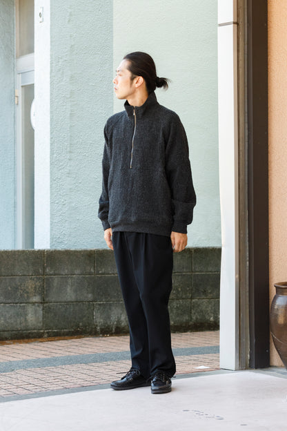 山内 25236 / アルパカボア・ジッププルオーバー - ash gray