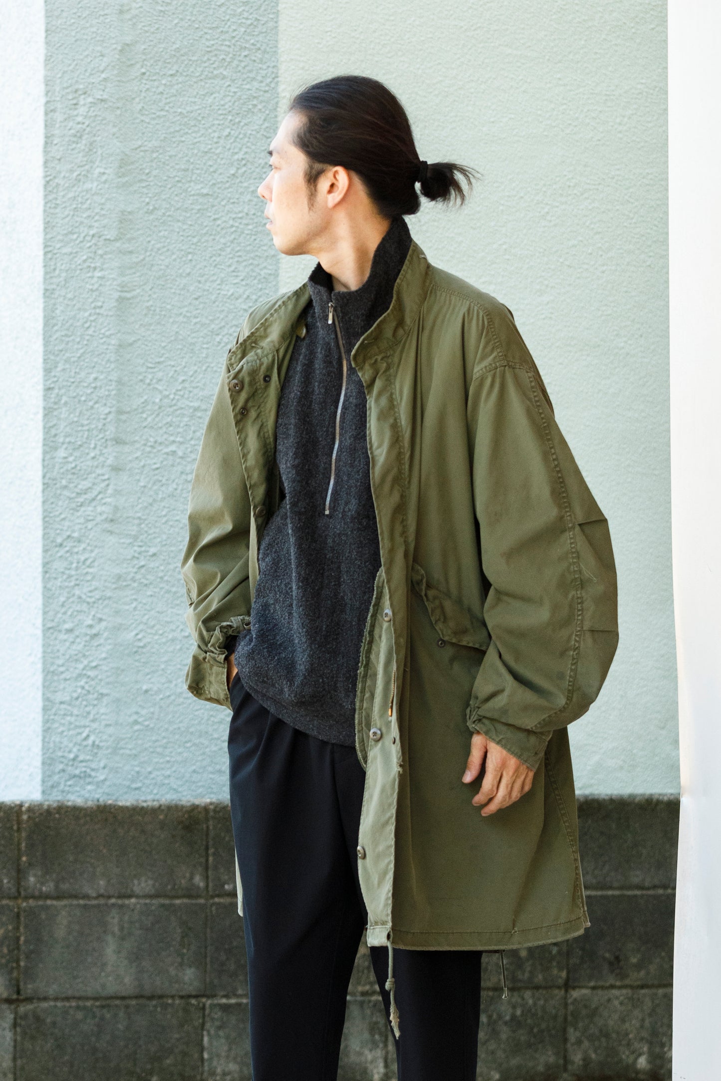 山内 25236 / アルパカボア・ジッププルオーバー - ash gray