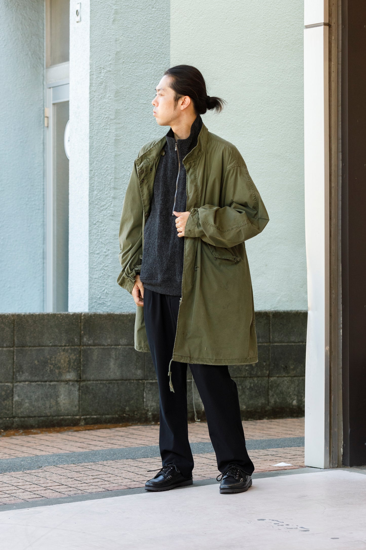 山内 25236 / アルパカボア・ジッププルオーバー - ash gray
