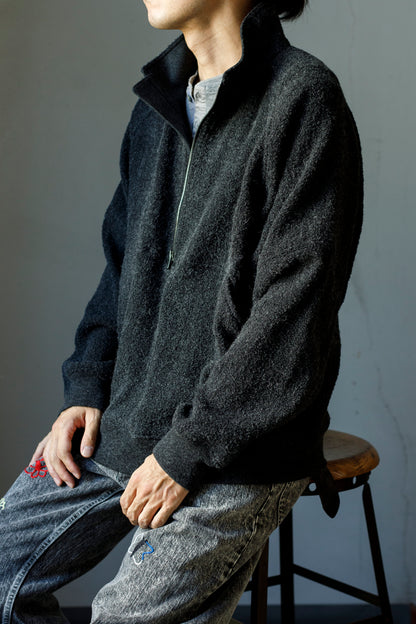 山内 25236 / アルパカボア・ジッププルオーバー - ash gray