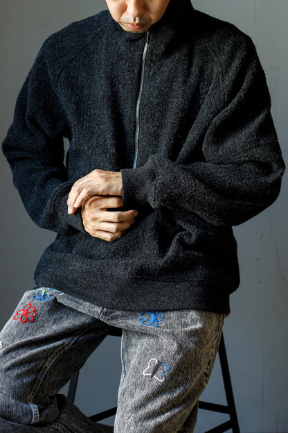 山内 25236 / アルパカボア・ジッププルオーバー - ash gray