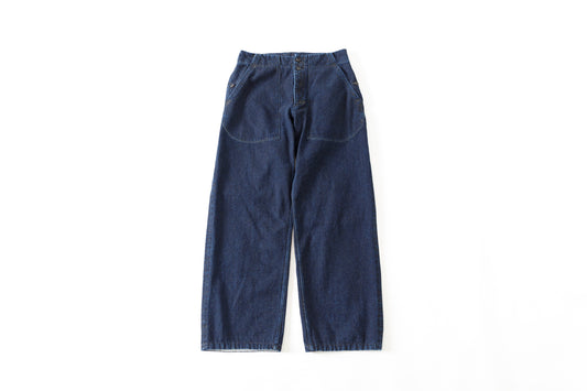 NULABEL /  522-701 URUSHI COATED DENIM TROUSERS - COAL BLACK