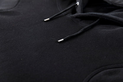 WONDER ROOM / WEG-001 "EGG" Double pocket hoodie - Black
