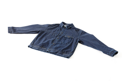 NULABEL / 522-204 URUSHI COATED DENIM TRUCKER JACKET - COAL BLACK