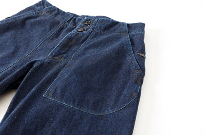 NULABEL /  522-701 URUSHI COATED DENIM TROUSERS - COAL BLACK