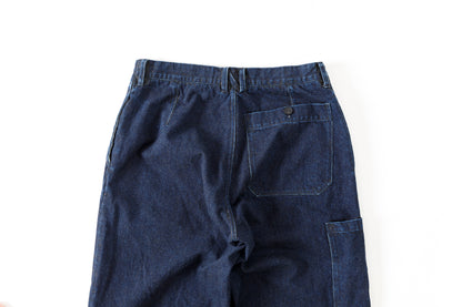 NULABEL /  522-701 URUSHI COATED DENIM TROUSERS - COAL BLACK