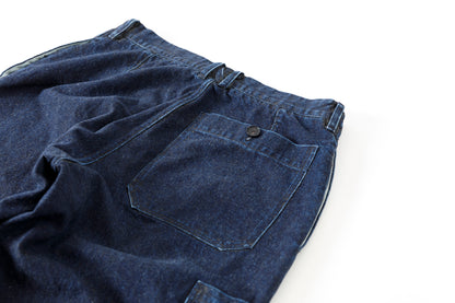 NULABEL /  522-701 URUSHI COATED DENIM TROUSERS - COAL BLACK