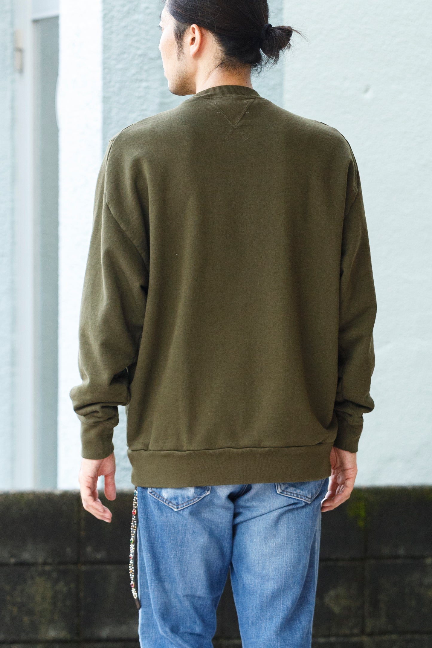 WONDER ROOM WWH-002 "WHALE" Crewneck Sweat - Olive