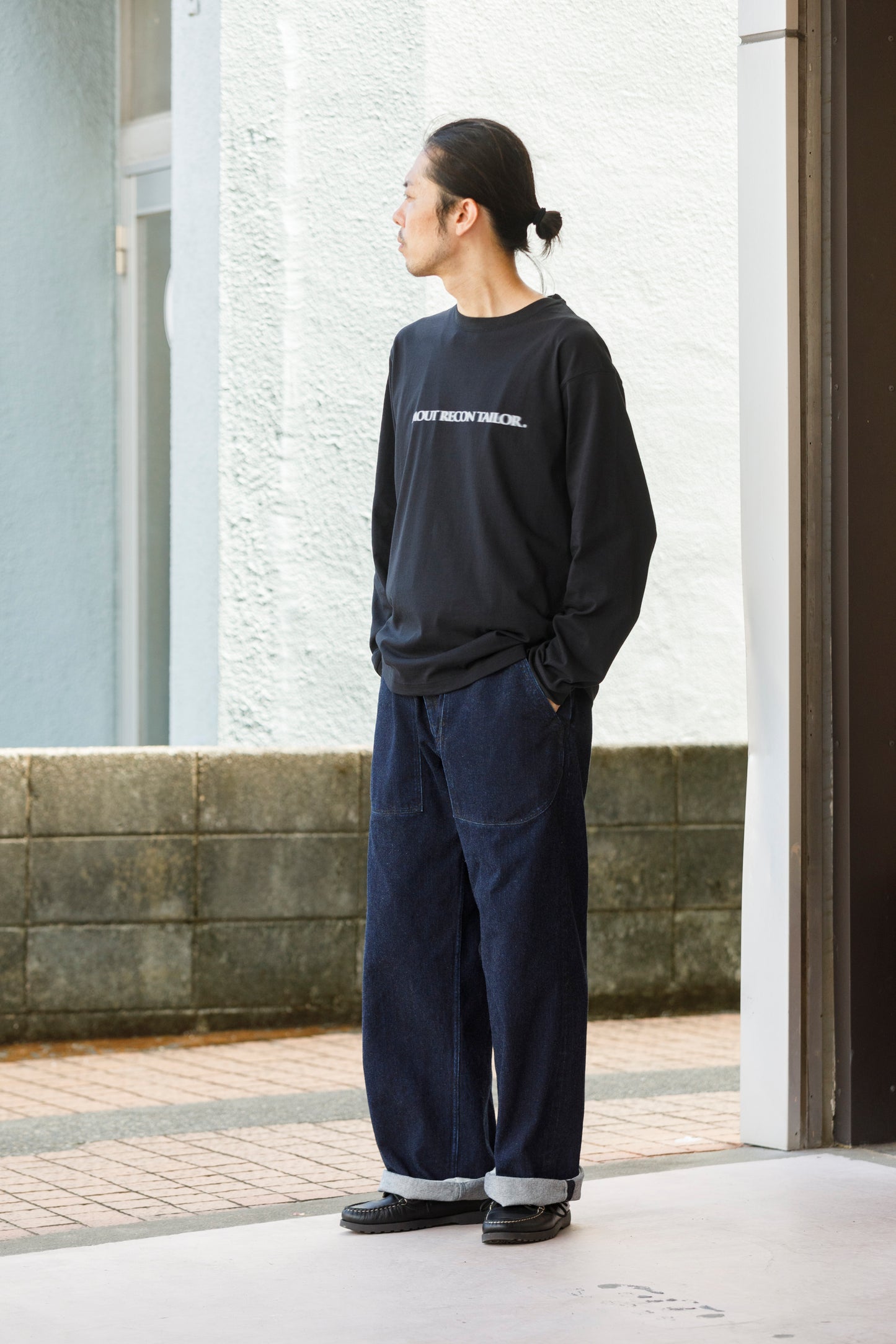 MOUT RECON TAILOR / MT1810 BLUR LOGO LONG SLEEVE T-SHIRT - Black