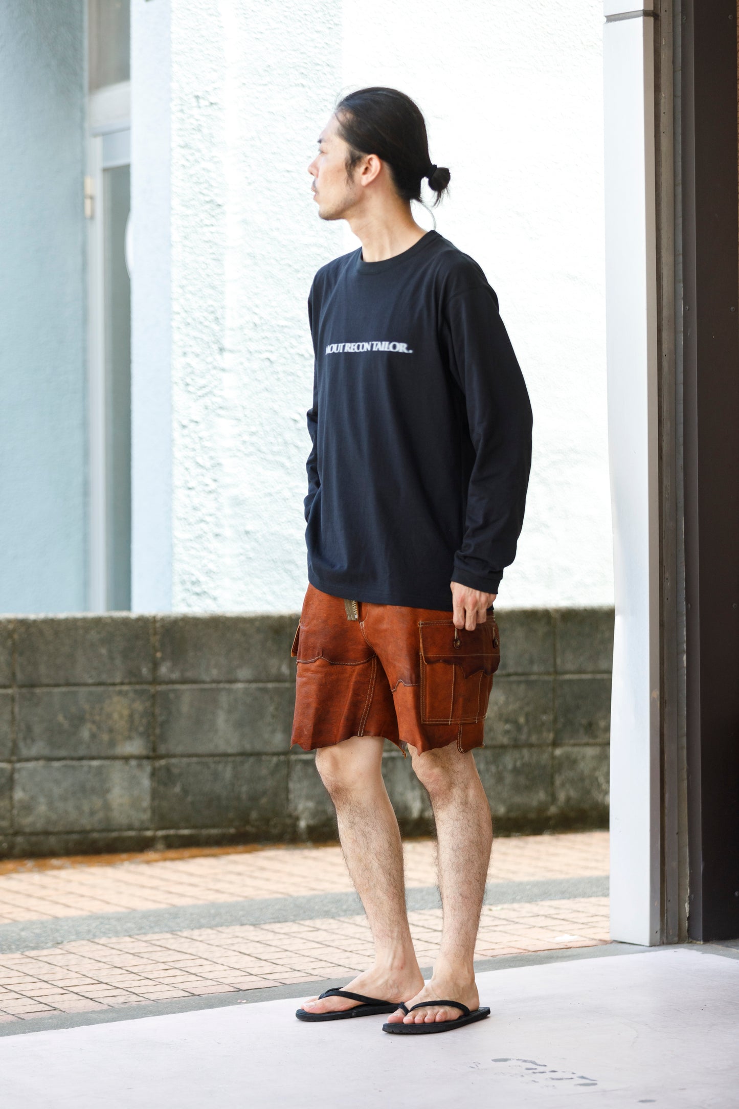 MOUT RECON TAILOR / MT1810 BLUR LOGO LONG SLEEVE T-SHIRT - Black