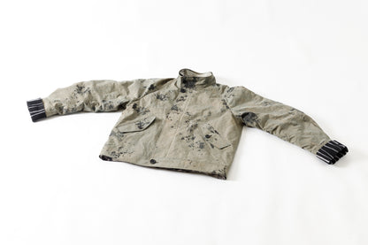 山内 25221 / 3wayシールドコットン・ジップジャケット - khaki × arimatsu black