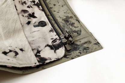 山内 25221 / 3wayシールドコットン・ジップジャケット - khaki × arimatsu black