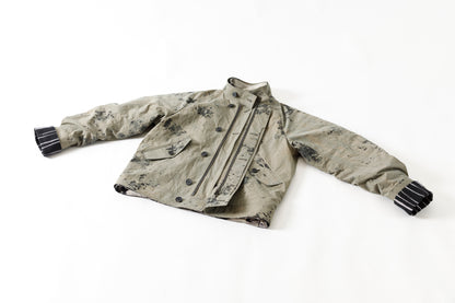 山内 25221 / 3wayシールドコットン・ジップジャケット - khaki × arimatsu black
