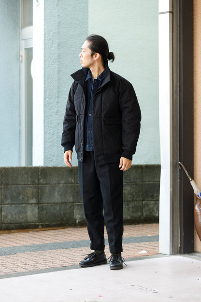 山内 25222-co / シールドコットン・ヘビークロス中綿入りブルゾン - Black