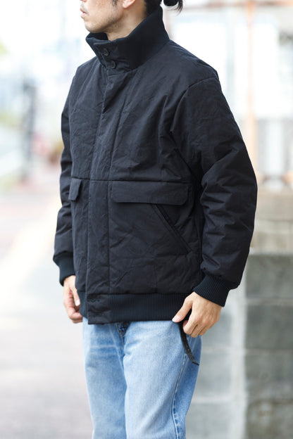 山内 25222-co / シールドコットン・ヘビークロス中綿入りブルゾン - Black