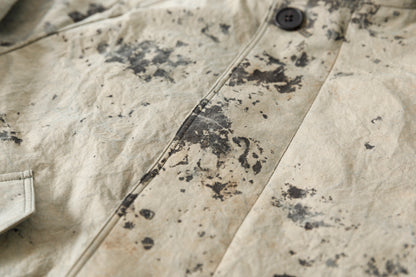 山内 25221 / 3wayシールドコットン・ジップジャケット - khaki × arimatsu black