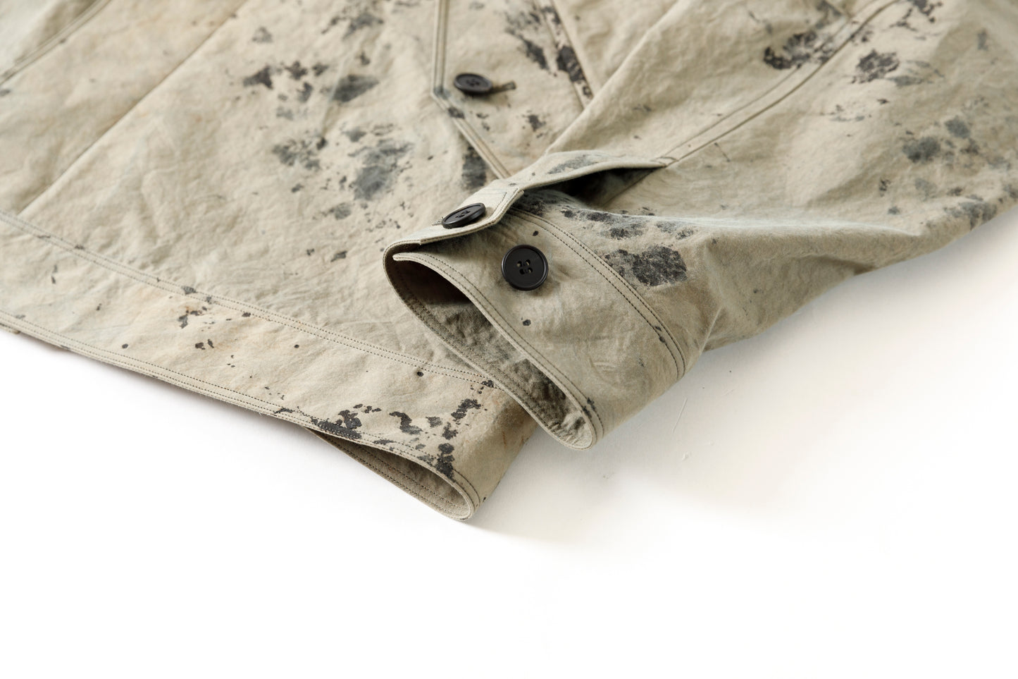 山内 25221 / 3wayシールドコットン・ジップジャケット - khaki × arimatsu black