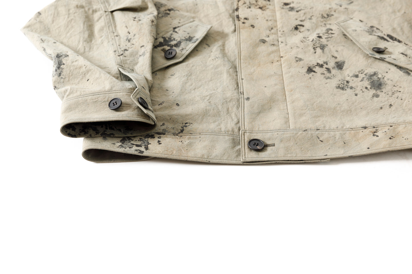 山内 25221 / 3wayシールドコットン・ジップジャケット - khaki × arimatsu black