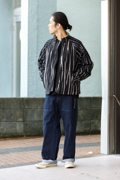 山内 25221 / 3wayシールドコットン・ジップジャケット - khaki × arimatsu black