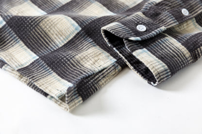 MOJITO / ABSHINTH SHIRT_cotton flannel plaid - Gray