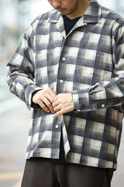 MOJITO / ABSHINTH SHIRT_cotton flannel plaid - Gray