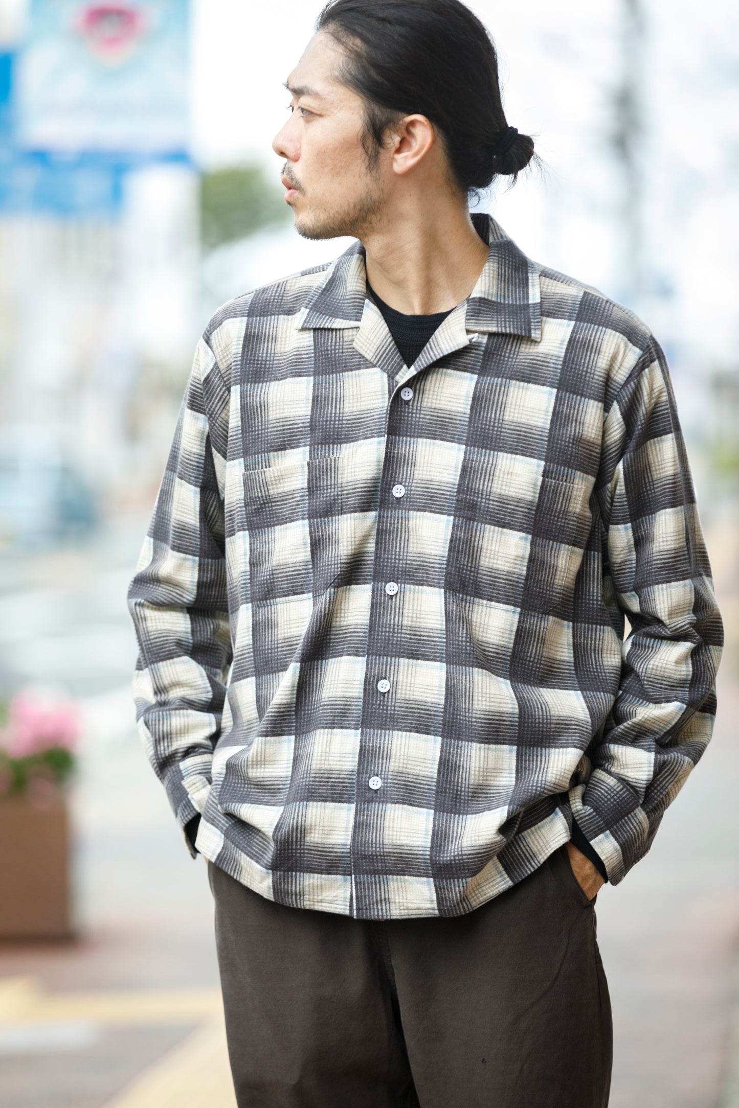 MOJITO / ABSHINTH SHIRT_cotton flannel plaid - Gray