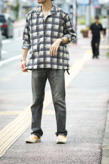 MOJITO / ABSHINTH SHIRT_cotton flannel plaid - Gray