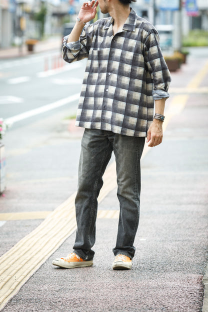MOJITO / ABSHINTH SHIRT_cotton flannel plaid - Gray