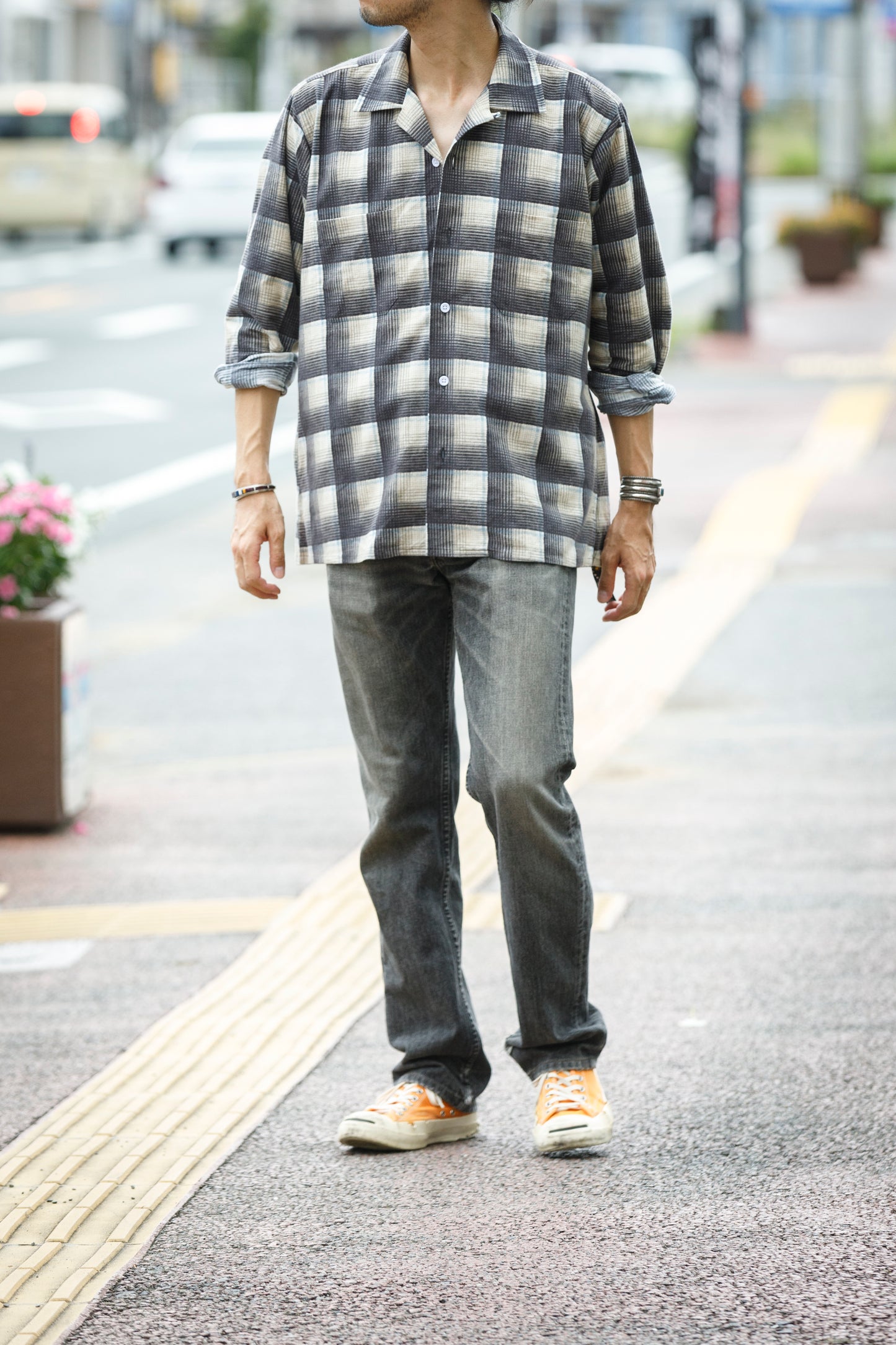 MOJITO / ABSHINTH SHIRT_cotton flannel plaid - Gray