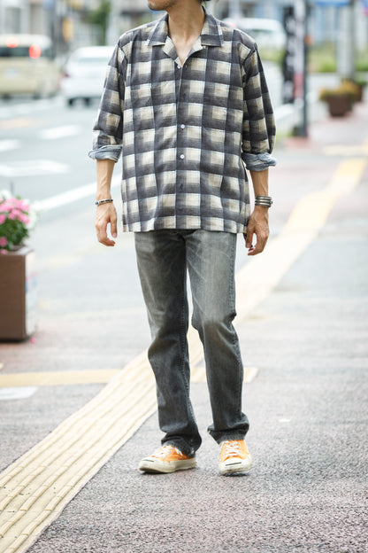 MOJITO / ABSHINTH SHIRT_cotton flannel plaid - Gray