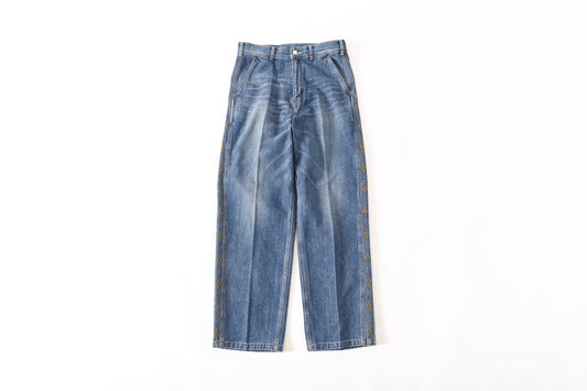 SARTO / EMBROIDERY DENIM PANTS - WASHED INDIGO