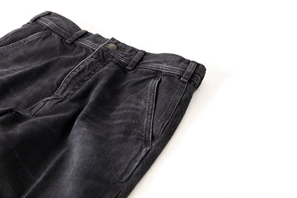 SARTO / EMBROIDERY DENIM PANTS - WASHED BLACK