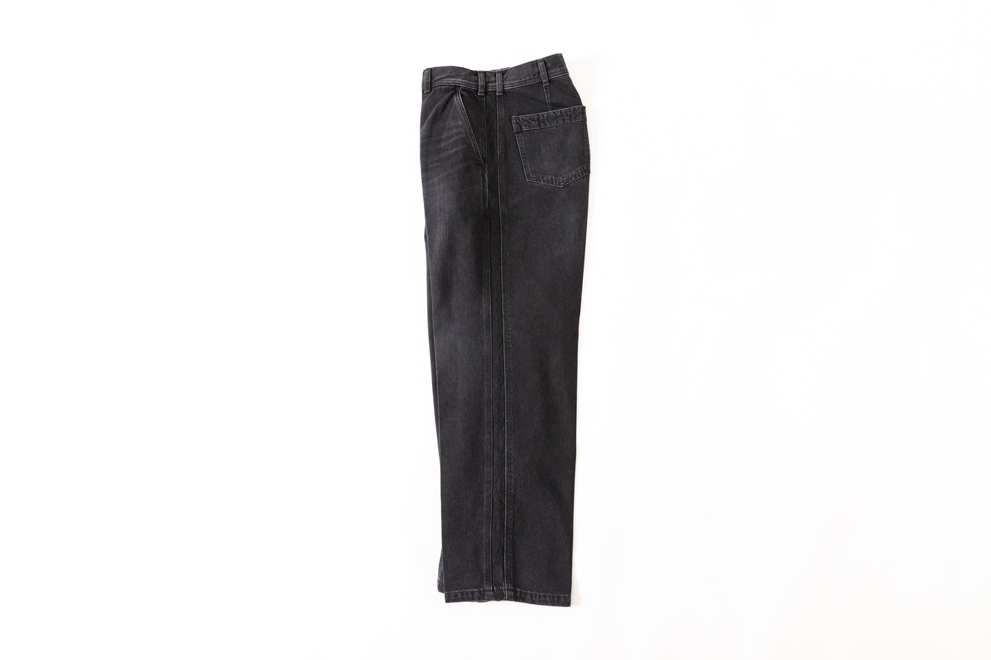 SARTO / EMBROIDERY DENIM PANTS - WASHED BLACK
